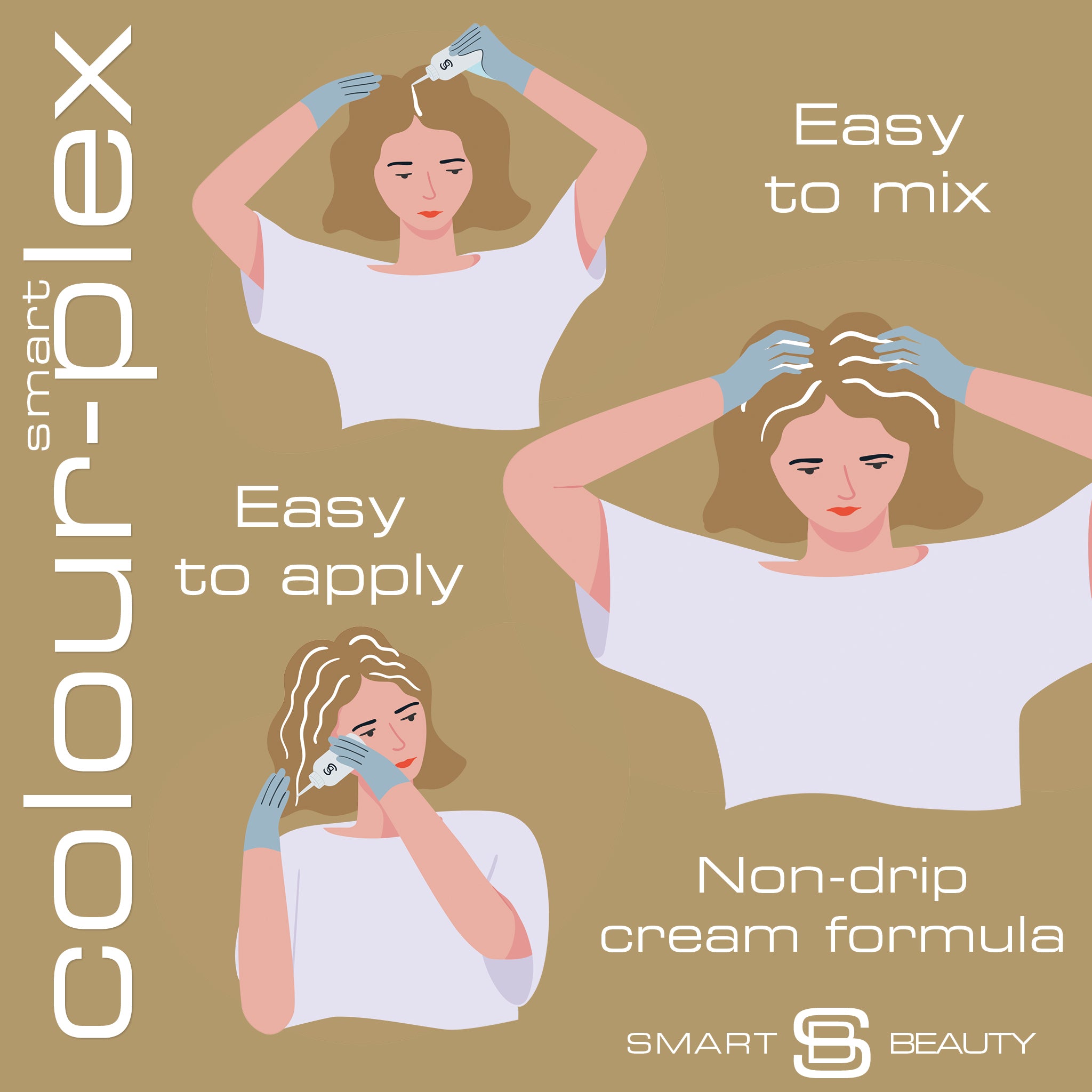 Smart Beauty Ash Blonde Hair Dye with Added Plex Hair Care Conditioner, Permanent Hair Colour