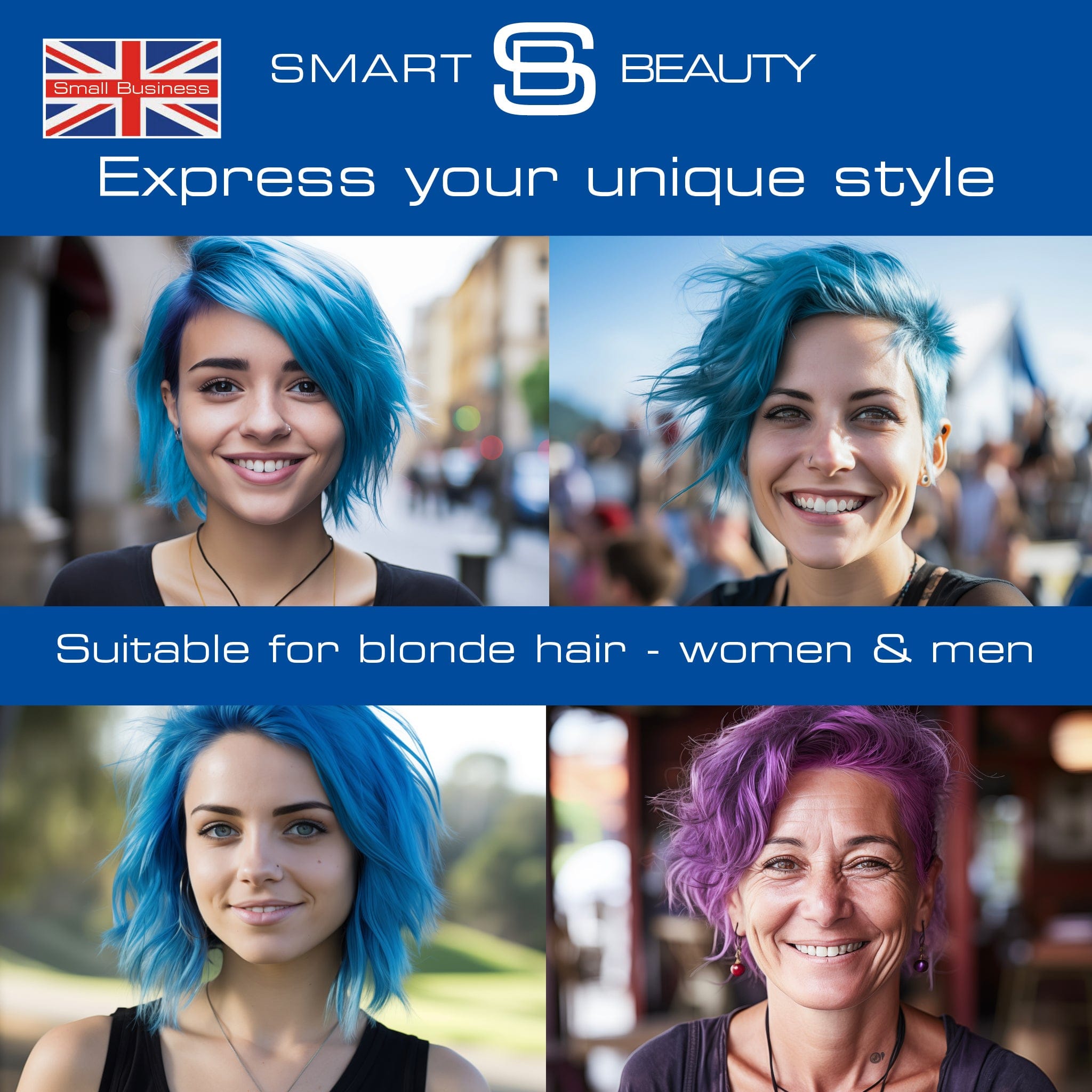 Electric Blue Vibrant Semi-permanent Hair Colour