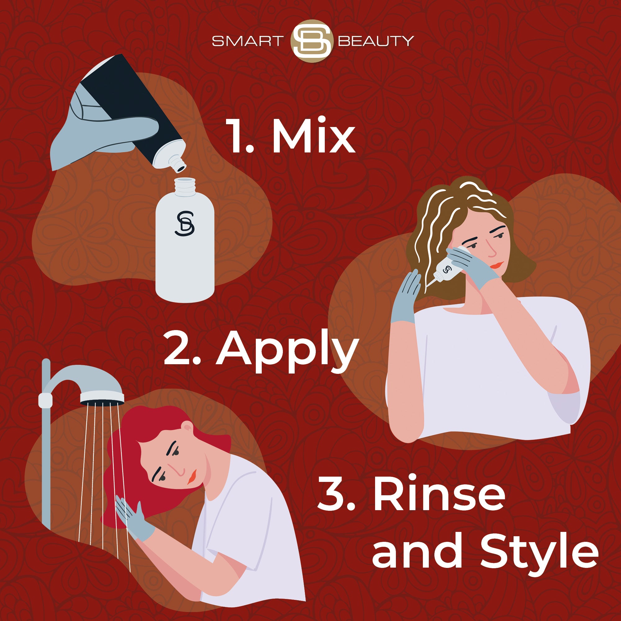 Smart Beauty Hollywood Red Hair Dye with Added Plex Hair Care Conditioner, Permanent Hair Colour