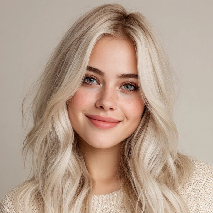 Smart Beauty Ash Blonde Hair Dye with Added Plex Hair Care Conditioner, Permanent Hair Colour